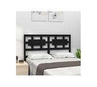 vidaXL Tête de lit Noir 125,5x4x100 cm Bois massif de pin