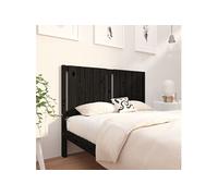 vidaXL Tête de lit Noir 125,5x4x100 cm Bois massif de pin