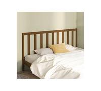 vidaXL Tête de lit Marron miel 206x4x100 cm Bois massif de pin