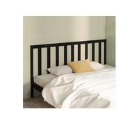 vidaXL Tête de lit Noir 206x4x100 cm Bois massif de pin