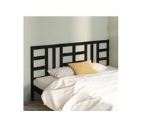 vidaXL 206x4x100 cm Bois pin noir