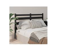 vidaXL Tête de lit Noir 206x4x100 cm Bois massif de pin