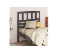 Hoofdbord 96x4x100 cm massief grenenhout grijs814126