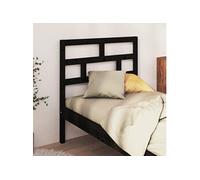 vidaXL Tête de lit Noir 96x4x100 cm Bois massif de pin