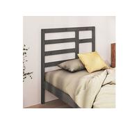 Hoofdbord 96x4x104 cm massief grenenhout grijs818122