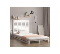 VidaXL Tête de lit murale 96x3x91,5 cm - Blanc