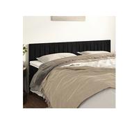 Hoofdborden 2 st 100x5x78/88 cm fluweel zwart346294