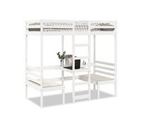 Hoogslaper met bureau en stoelen grenenhout wit 90x200cm3308554