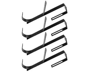 Hooks for Back Of Door Over the Door Hooks - Adjustable Hanger | Iron | 4 Pack Heavy Duty Metal Organizer, Fits 5-9.2cm Thick Cubicle Doors, Wreath Holder, for College Dorm Bedroom & Bathroom