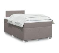 Hoopleep Lit à sommier tapissier avec matelas, 120 x 200 cm, cadre de lit en tissu, matelas à ressorts ensachés, surmatelas confortable, tête de lit, pieds stables pour chambre à coucher