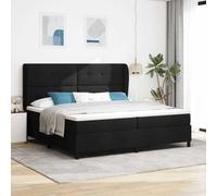 Hoopleep Lit à sommier tapissier avec matelas, 200 x 200 cm, cadre de lit à plateforme capitonnée en tissu, tête de lit réglable, grand lit, base king size, design discret pour chambre moderne