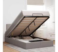 Hoopleep Lit ottoman de rangement avec matelas, 120 x 190 cm, cadre de plateforme rembourrée en tissu, matelas à ressorts ensachés, élévation hydraulique, tête de lit incluse pour le confort de la