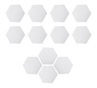 HOOTNEE 12 Pièces Tableau Affichage Mural Feutre Panneau Mémo Autocollant Blanc Décor Mural Pratique pour Bureau et Maison