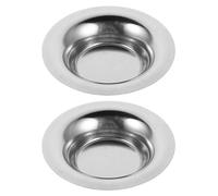 HOOTNEE 2 Pièces Porte-Fondant en Acier Inoxydable Argenté, Plateau Rond pour Lampe Chauffante, Accessoire Décoratif Polyvalent pour Séance D'aromathérapie à Domicile