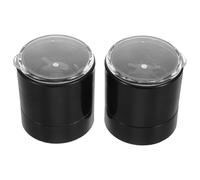 HOOTNEE Accessoires de Cuisine 2pcs Couvercles de Broyeur en Acier Inoxydable pour Poivre et Sel, Fonctionnement Manuel, Corps en Verre, Usage Culinaire