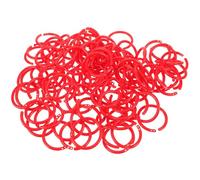 HOOTNEE Anneaux de Reliure Plastique Rouge 100pcs pour Cartes Papier, faciles à Ouvrir, pour Fabrication DIY et Albums