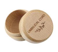 HOOTNEE Boîte à Souvenirs pour Cordon Ombilical en Bois Petit Coffret de Rangement Compact avec Couvercle Hermétique Boîte pour Bébé Multifonction pour Dents de Lait et Cheveux Présent