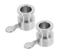 HOOTNEE Butées pour Broche en Acier Inoxydable 2pcs 19X25X14 CM Accessoires de Kit de Rôtisserie pour Barbecue Extérieur Lors de Réunions à Domicile