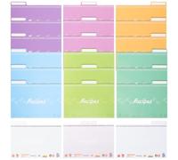 HOOTNEE Cartes de Recettes et Espace pour Instructions Surface Lisse la Cuisine 25 Pièces en Papier Coins Arrondis Couleur pour Boîte à Recettes Maison Couleur