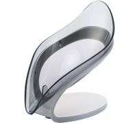 HOOTNEE Égouttoir à Savon de Salle de Bain Porte-savonnette 2pcs en ABS et Silicone Forme Feuille Auto-égouttant pour Cuisine, Support Multi-Usage pour Savon et éponge Couleur Aléatoire
