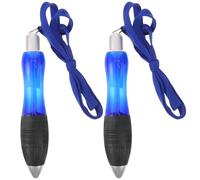 HOOTNEE Lot de 2 Tubes Antidérapants pour Stylo-Plume en Plastique Bleu, Manchons Lestés pour Prise Stable, Idéal Fournitures de Bureau et Scolaires