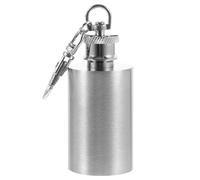 HOOTNEE Mini-flasque Pratique et Solide en Acier Inoxydable Élégant 1 Oz Porte-clés pour Whisky ou Alcool en Déplacement
