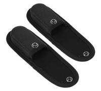 HOOTNEE Pochette Utilitaire Noire en Nylon Résistante à L'huile, Étui Pliant, Lot de 2 Pièces, Rangement Pratique pour Outils