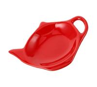 HOOTNEE Porte-Sachet de thé en céramique, Plat à Condiments en Forme de théière, Repose-Sachet de thé, Accessoire Cuisine élégant, pour l'heure du thé et Les Restaurants