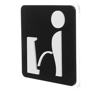 HOOTNEE Signalisation Urinoir Homme Panneau Autocollant en Acrylique 10X10 CM Rectangulaire pour Salle de Bain Hôtel Bureau