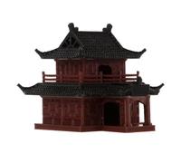 HOOTNEE Statue de Mini Pagode Marron en Plastique, Japonais Miniature | Décor Micro-paysage Artisanal Très Détaillé, pour Bonsaï et Aquarium, Style Classique Élégant