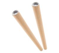 HOOTNEE Tube D'expédition en Papier Kraft 2pcs Bouchons, Cylindre en Carton Renforcé, Pratique et Rapide pour Stockage et Envoi de Posters et Dessins