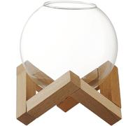 HOOTNEE Verre à Cocktail en Verre Cadre en Bois Pratique pour Boissons Mixtes et Thé Froid