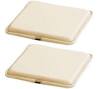 Hoowarm Lot de 2/1 Coussin de Tabouret Carrés - Galette de Chaise Confortable - 30/35/40cm Cuisine Coussin de Chaise pour Salle à Manger, Bar, Jardin, Intérieur,Extérieur(Beige,40x30x3cm(2pcs))