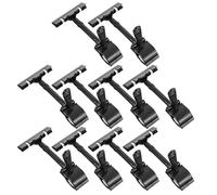 HOOWIFFY 10 Pièces Clips pour Porte-affiches de Vente au Détail en Plastique et Acier Inoxydable, Pince Facile à Serrer, Adaptés aux Magasins et Boutiques