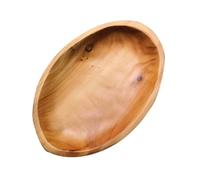 HOOWIFFY Assiette à Fruits Pratique en Bois Ovale 27×18×3 Cm, Plateau de Service Léger, Plat de Rangement pour Restaurant et Table de Salon