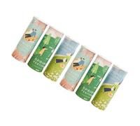 HOOWIFFY Boîte à Mouchoirs pour Voiture en Papier de Pâte de Bois, 6 Tubes Cylindriques Motif Cartoon Adorable, s'adapte aux Porte-gobelets pour Voyage et Camping