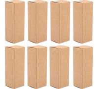 HOOWIFFY Boîte D'emballage en Papier Kraft 50 Pcs pour Rouges à Lèvres et Huiles Essentielles, Format 3,1 X 3,1 X 9 Cm, Coffret Présent Compact et Portable pour Rangement et Présentation