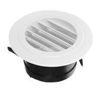 HOOWIFFY Bouche D’aération Ronde en Plastique Blanc, Structure à Volet, du Bruit et Débit D’extraction Accru pour Conduit de Climatiseur, Fête Estivale