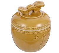 HOOWIFFY Cocotte en Céramique Couvercle pour Cuisson Lente, Pot à Soupe Cuisine Vintage Style Chinois, Conductivité Thermique Uniforme, pour Braiser le Poulet la Maison