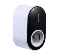 HOOWIFFY Distributeur de Dentifrice Automatique Mural Évite le Direct Utilisation Pratique Noir en Pp, Évite le Direct pour Accessoires Salle de Bain