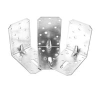 HOOWIFFY Équerres d'angle et Galvanisé Argenté Lot de 3 Support de Renfort Robuste, Sécurisée Installation Facile pour Meubles