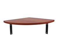 HOOWIFFY Étagère Murale d'angle Résistante aux Rayures et Solide en Bois Marron, Forme Triangulaire Courbée pour Rangement Minimaliste Contemporain