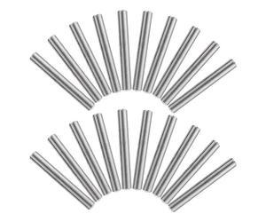 HOOWIFFY Goujons Cylindriques pour Meubles et Armoires la Maison Bureau 20 en Acier Inoxydable 304 Argenté , 5 Mm X 30 Mm , 20 Pièces , Support Fiable et Facile à Installer