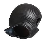 HOOWIFFY Jarre Fontaine D’Eau de Table en Céramique Noir à Ouverture | Décor de Bassin, pour Plantes Hydroponiques, Usage Intérieur ou Jardin, Circulation D’eau Continue