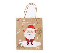HOOWIFFY Lot de 12 Paquet Présents de Noël en Papier Kraft 23x18x10 Cm, Paquet Portables pour Bonbons et Chocolats, Design Festif pour Fêtes et Présents Plusieurs styles