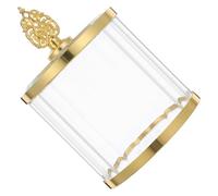 HOOWIFFY Pot de Rangement en Cristal Élégant avec Couvercle Hermétique, Design Portable et Multifonction pour Décoration Maison et Rangement Coton-tiges
