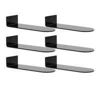 HOOWIFFY Présentoir à Chaussures Flottant Mural 1 Set en Acrylique Noir, Support Décoratif Pratique et Élégant pour Collection de Baskets
