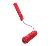 HOOWIFFY Rouleau à Texture Bois Rouge Manche, 26mm pour Meubles | Caoutchouc, Plastique et Métal, Motif Veinage Régulier, Usage Créatif pour Chambres et Projets Décoratifs
