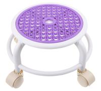 HOOWIFFY Tabouret Multifonction Léger en Plastique à roulettes Pivotantes Rond Siège Roulant Confortable et Pratique pour Usage à Domicile ou Salon de Manucure