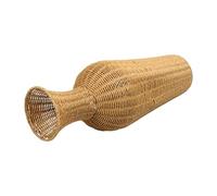 HOOWIFFY Vase Décoratif Imitation Rotin Grand Format pour Fleurs Séchées Pampas, Design Rustique Élégant en Plastique et Fer, Capacité Grosse, pour Entrée ou Salon